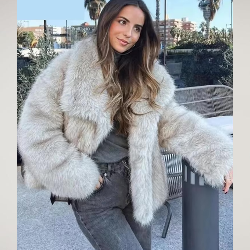 Liliana γυναικείο πολυτελές παλτό – πολύ απαλό παλτό από συνθετική γούνα με κομψό χειμερινό στυλ