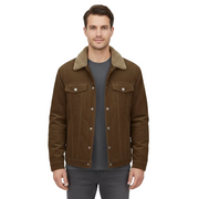 Levi Herren-Cordjacke – Moderne Jacke mit Knopfleiste und Taschen