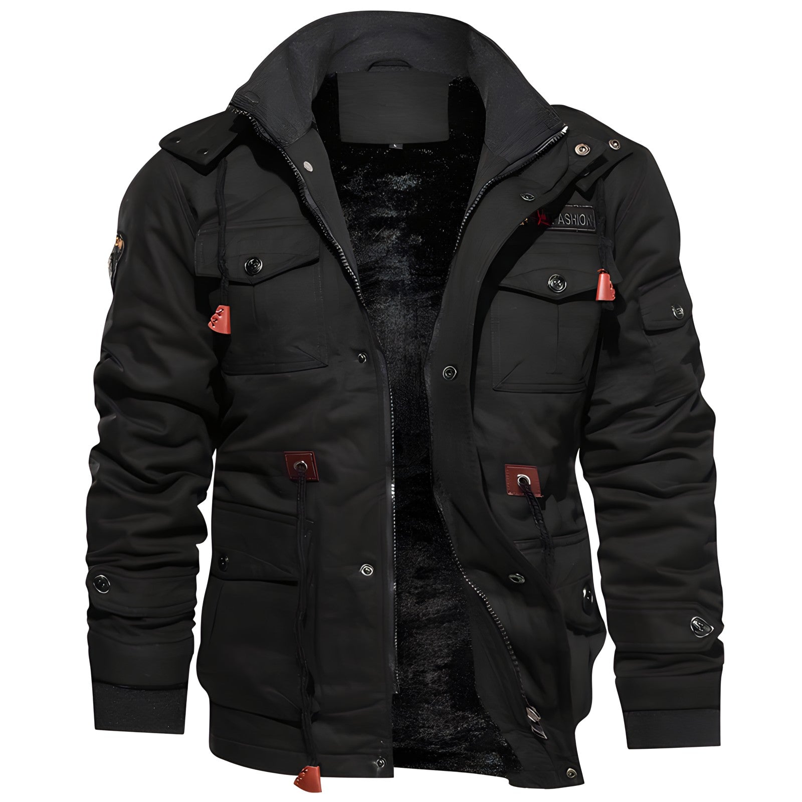 Logan Men's Military Jacket – Waterproof Coat with Fleece Lining & Adjustable Waist
