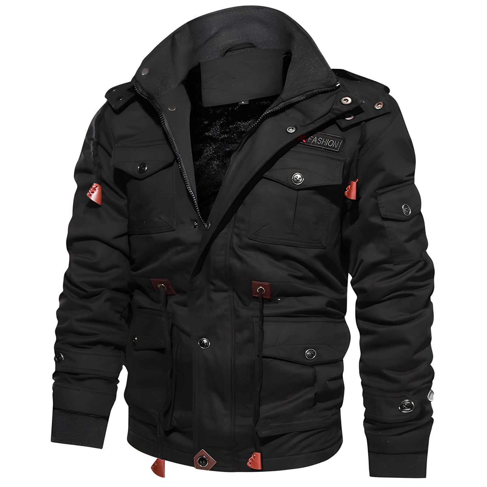 Logan Men's Military Jacket – Waterproof Coat with Fleece Lining & Adjustable Waist