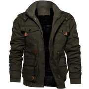 Logan Men's Military Jacket – Waterproof Coat with Fleece Lining & Adjustable Waist