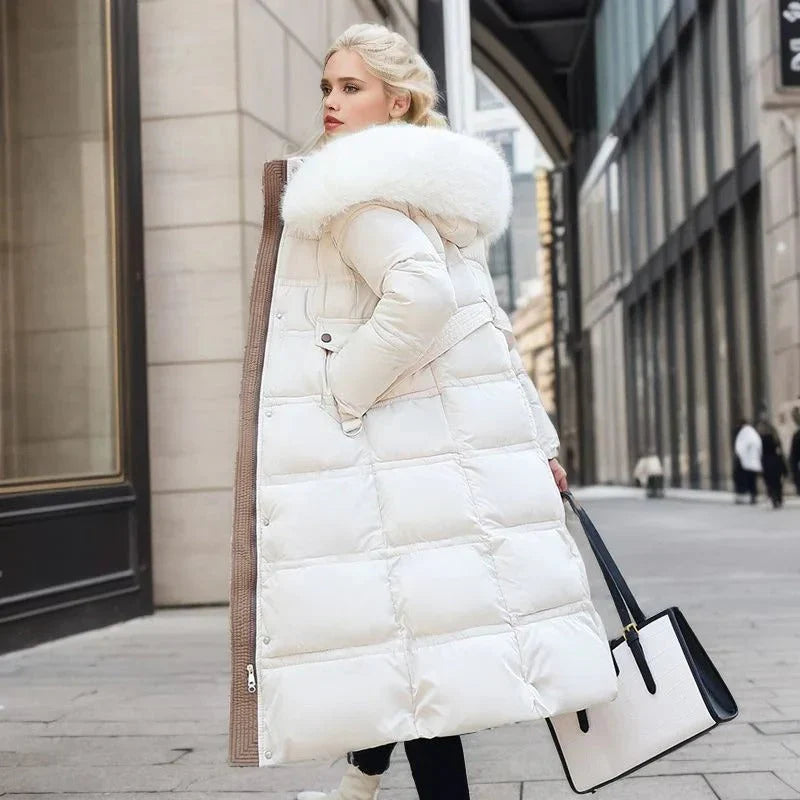 Amey Cappotto Invernale Donna con Collo in Pelliccia – Sagomato, Caldo ed Elegante
