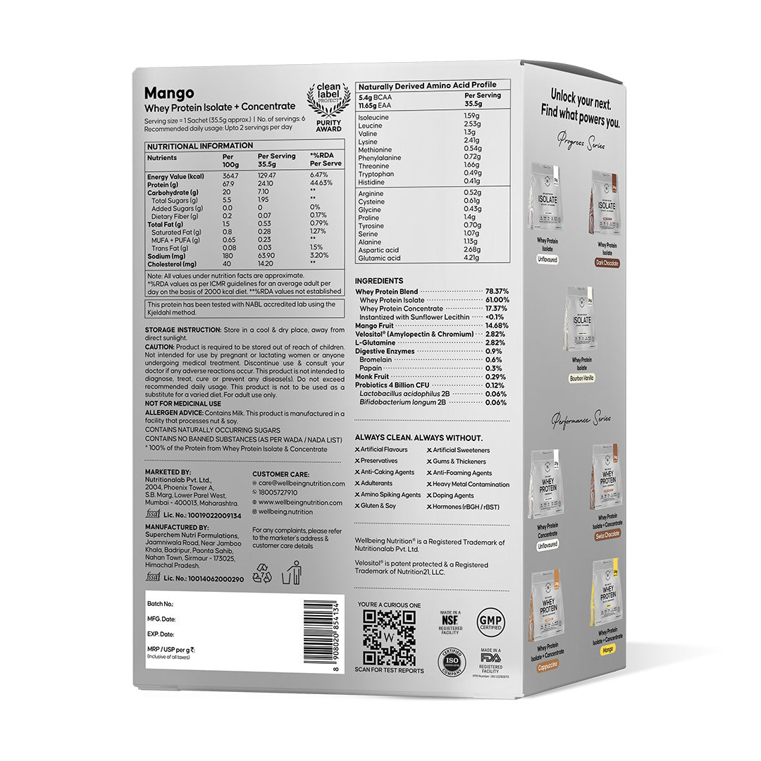 Whey Protein Mango Variety Pack
