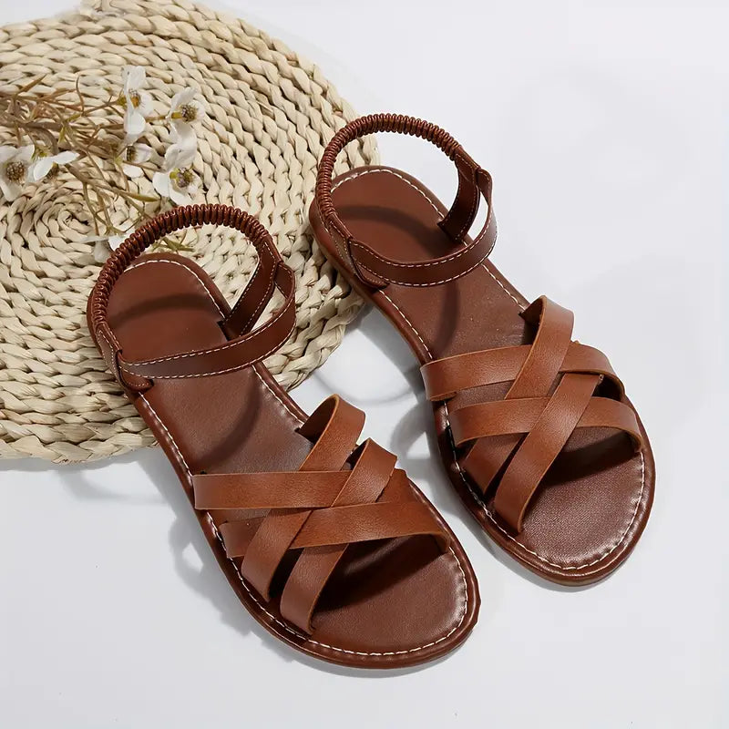 Sloane Női Szandál – Lapos Szandál Keresztpántokkal Kényelmes & Laza Stílusban