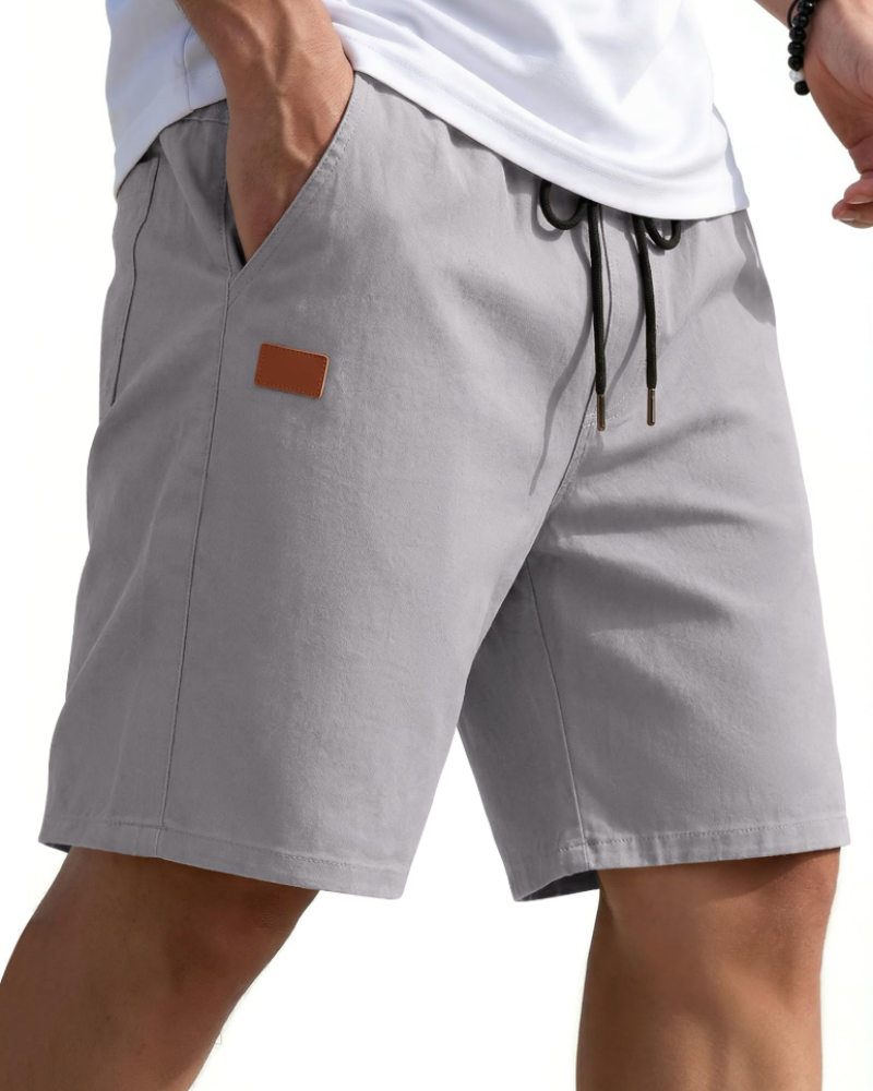 Lucas Short Chino Bărbați – Pantaloni Scurți de Vară din Bumbac Elastic cu Șnur și Buzunare
