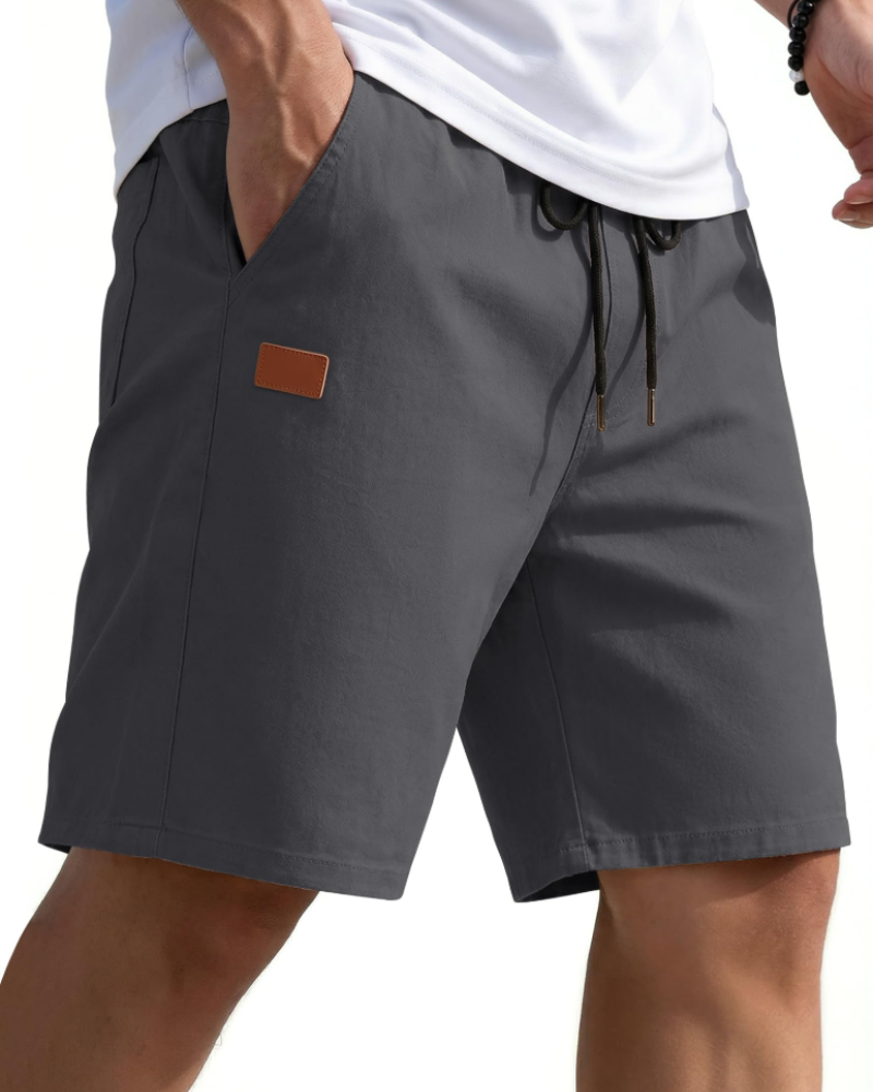 Lucas Short Chino Bărbați – Pantaloni Scurți de Vară din Bumbac Elastic cu Șnur și Buzunare