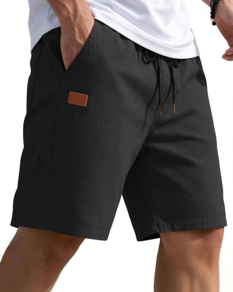 Lucas Short Chino Bărbați – Pantaloni Scurți de Vară din Bumbac Elastic cu Șnur și Buzunare