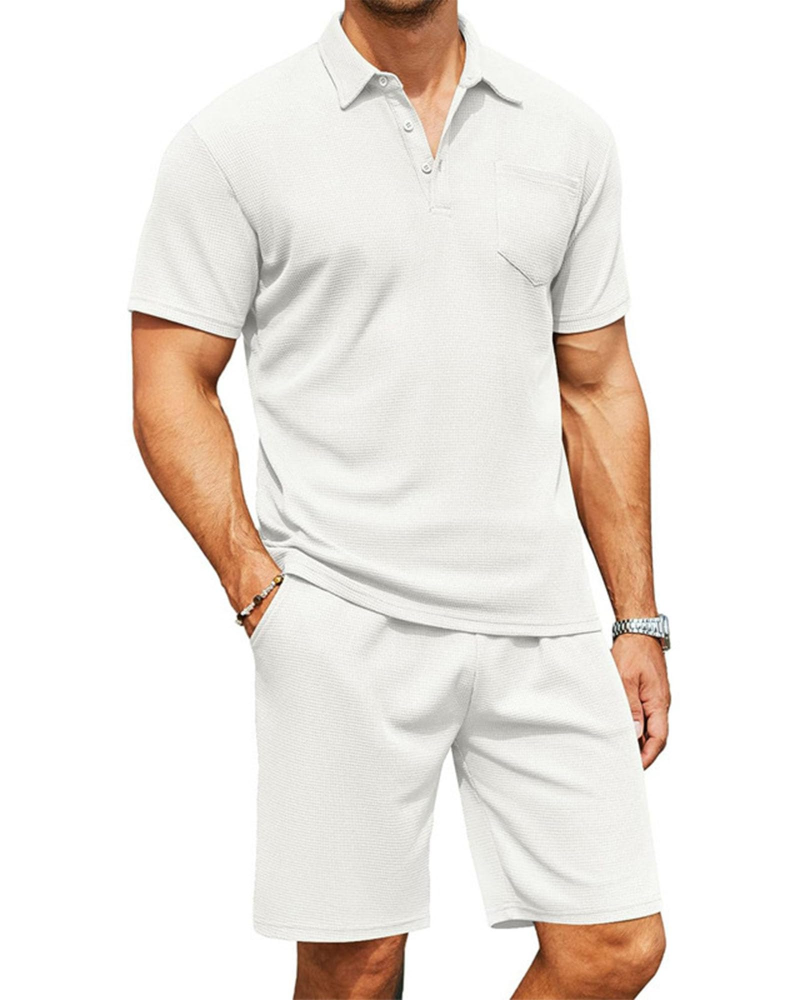 Mason Ensemble Polo Homme – Polo & Short Slim Fit d'Été 2 Pièces Respirant