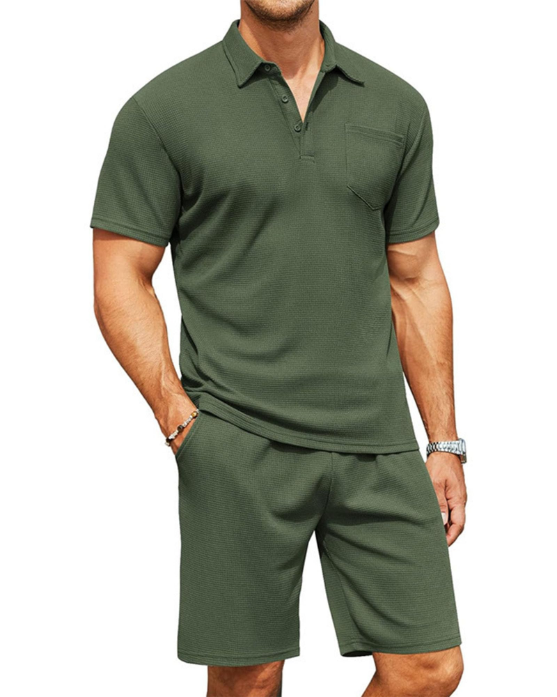 Mason Ensemble Polo Homme – Polo & Short Slim Fit d'Été 2 Pièces Respirant