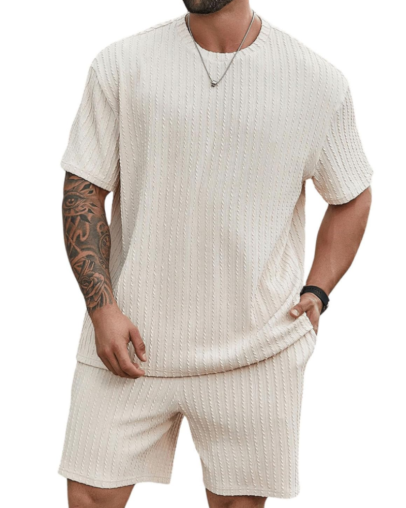 Σετ Ανδρικό Casual Hunter – T-Shirt & Καλοκαιρινό Σορτς 2 Τεμαχίων Αναπνεύσιμο