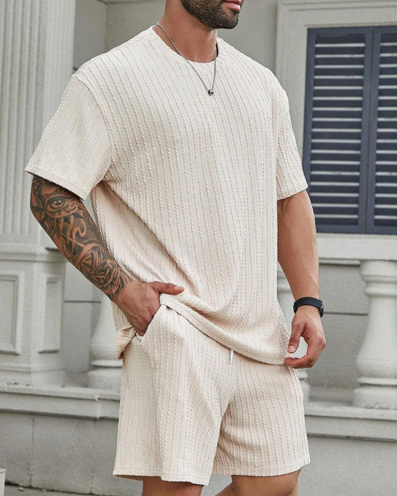 Σετ Ανδρικό Casual Hunter – T-Shirt & Καλοκαιρινό Σορτς 2 Τεμαχίων Αναπνεύσιμο