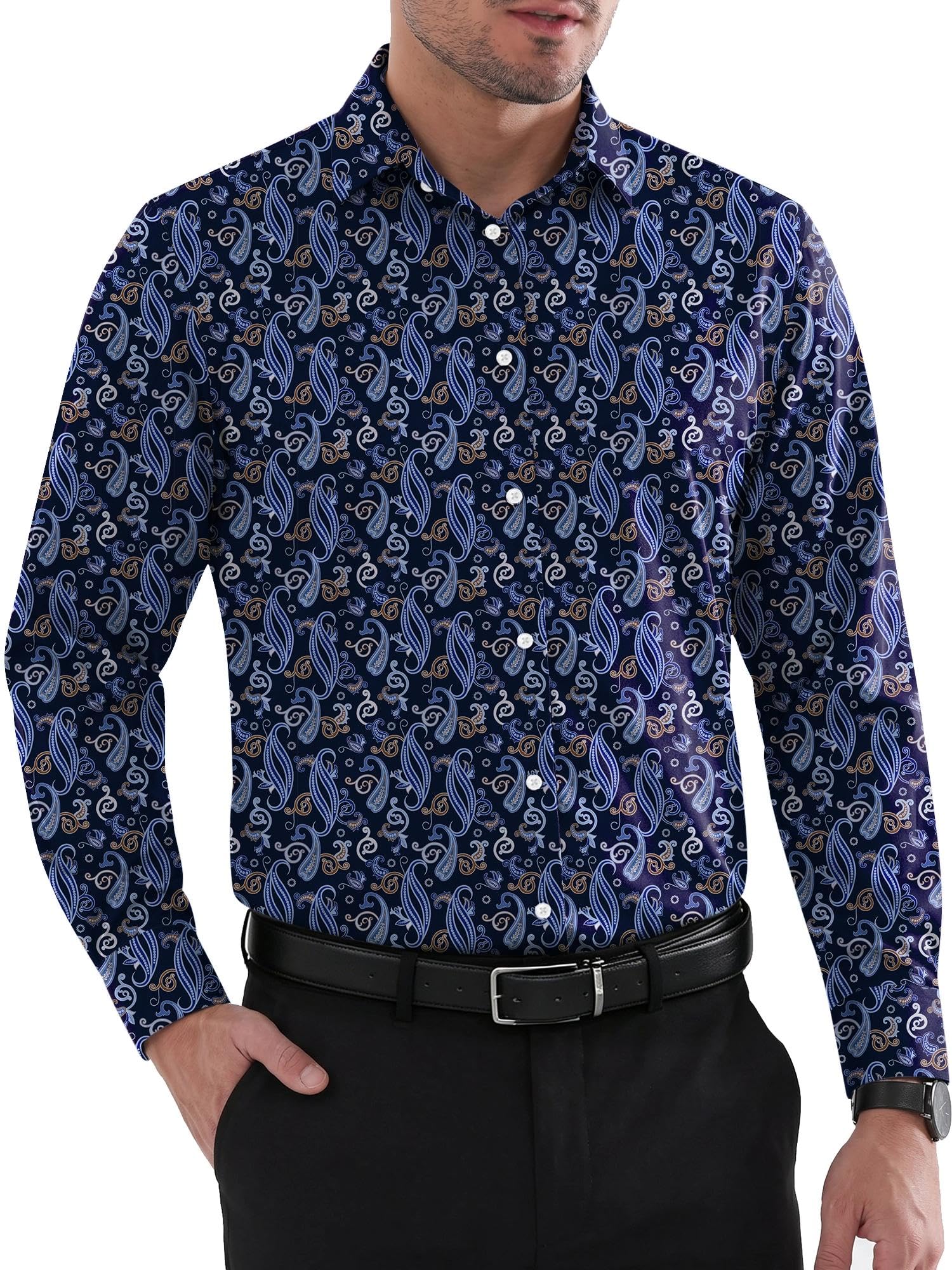 Louie Men's Shirt – Wrinkle-Free Regular Fit Shirt, Reinforced Collar & Long Sleeves