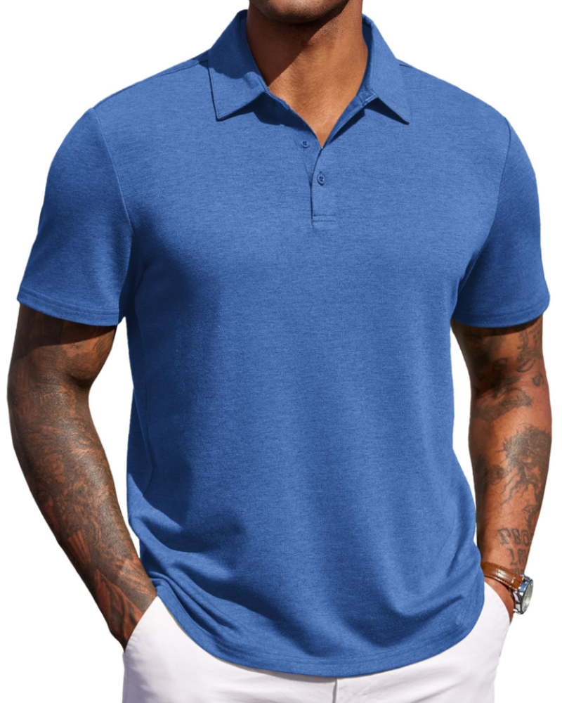 Maxime Polo Hombre – Polo de Manga Corta Transpirable, Estilo Golf y Casual Elegante