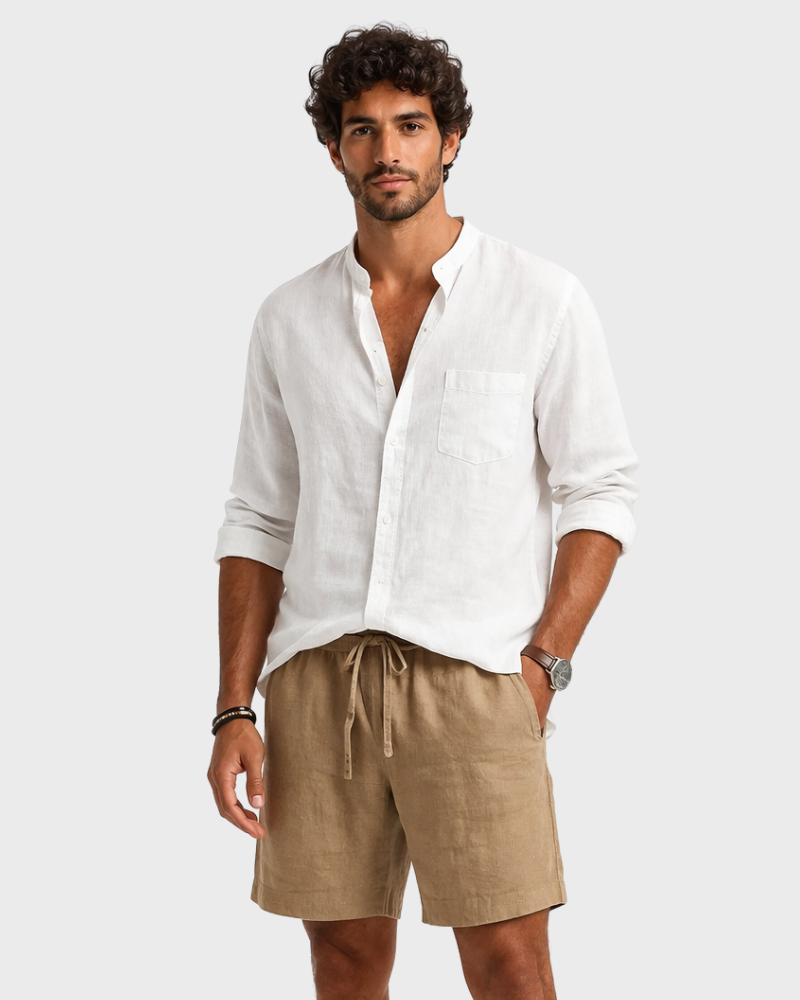 Devon Short Men’s – Breathable Linen, Comfortable Fit & Elegant Summer Style