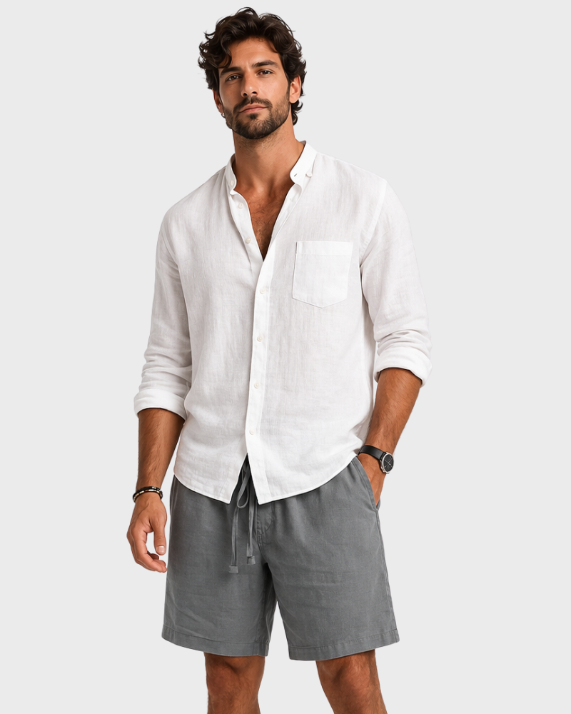 Devon Short Men’s – Breathable Linen, Comfortable Fit & Elegant Summer Style