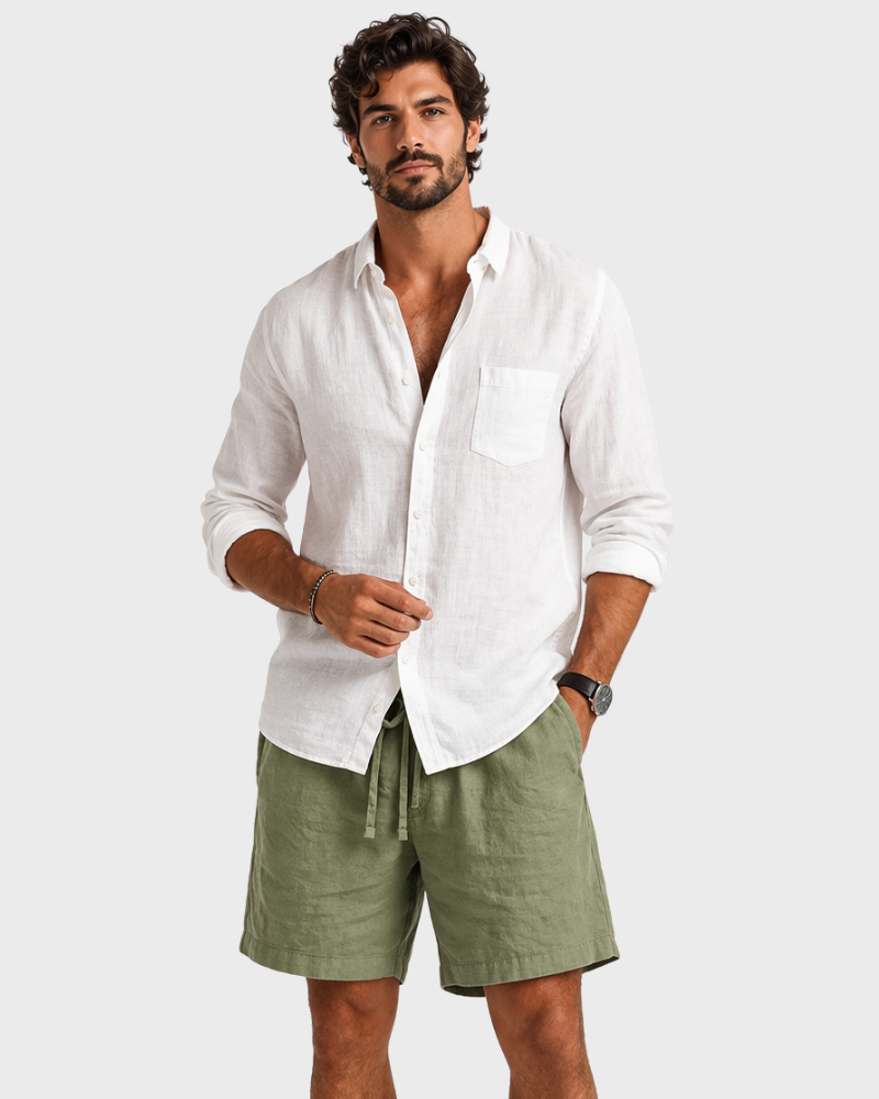 Devon Short Men’s – Breathable Linen, Comfortable Fit & Elegant Summer Style