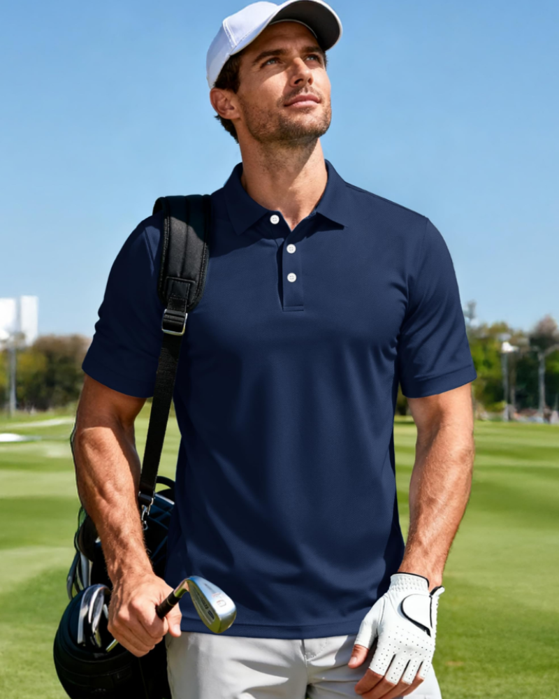 Logan Polo Performance Muški – Brzo Sušenje, Kratki Rukavi i Klasični Ovratnik