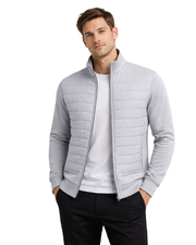 Ferdie Heren Jas met Opstaande Kraag – Licht Katoen, Getailleerde Pasvorm, Casual Elegante Jas