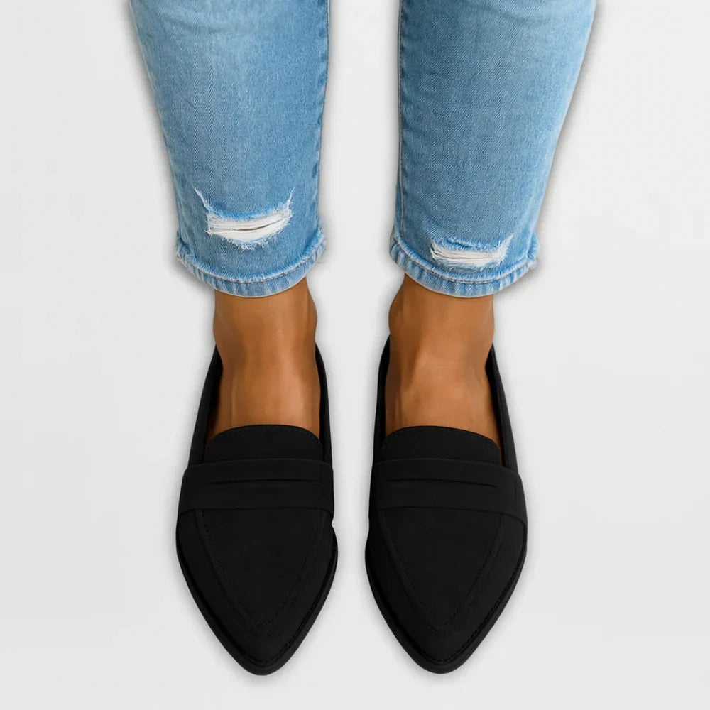 Nora Mocassini Donna – Scarpe Eleganti in Camoscio con Punta Affilata e Stile Versatile