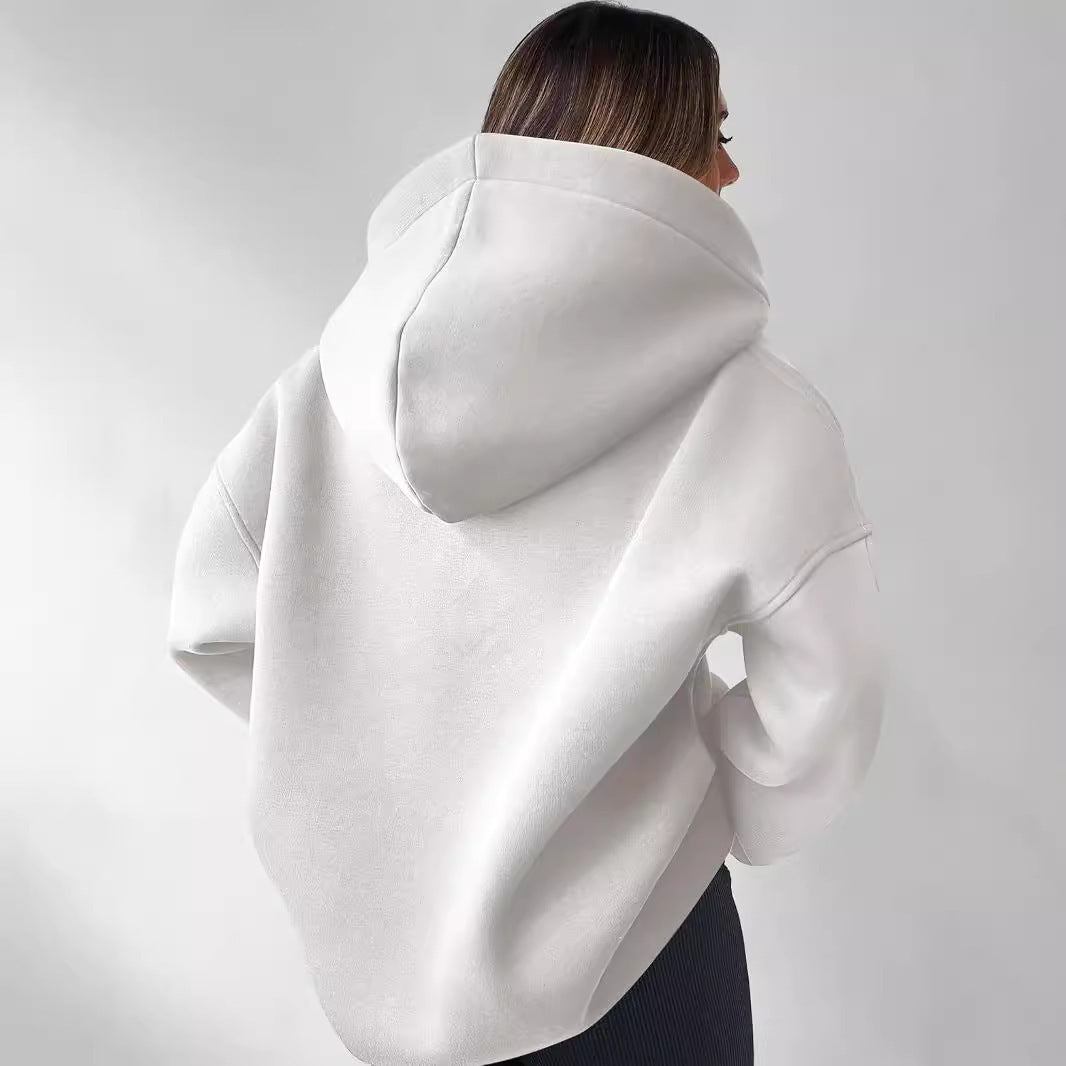 Nayeli Sweat Women – Loose Solid Comfortable Hoodie for a Casual Autumn/Winter Style