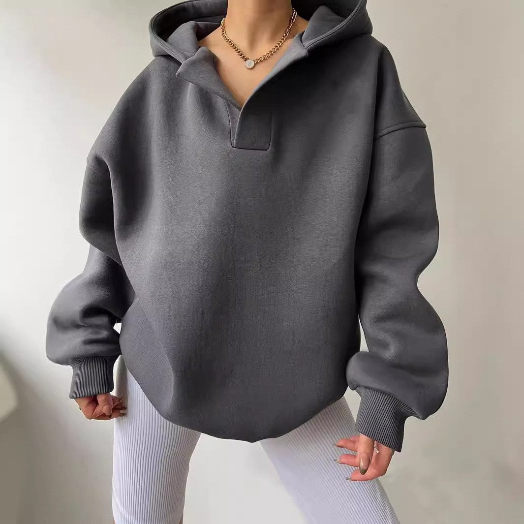 Nayeli Sweat Women – Loose Solid Comfortable Hoodie for a Casual Autumn/Winter Style