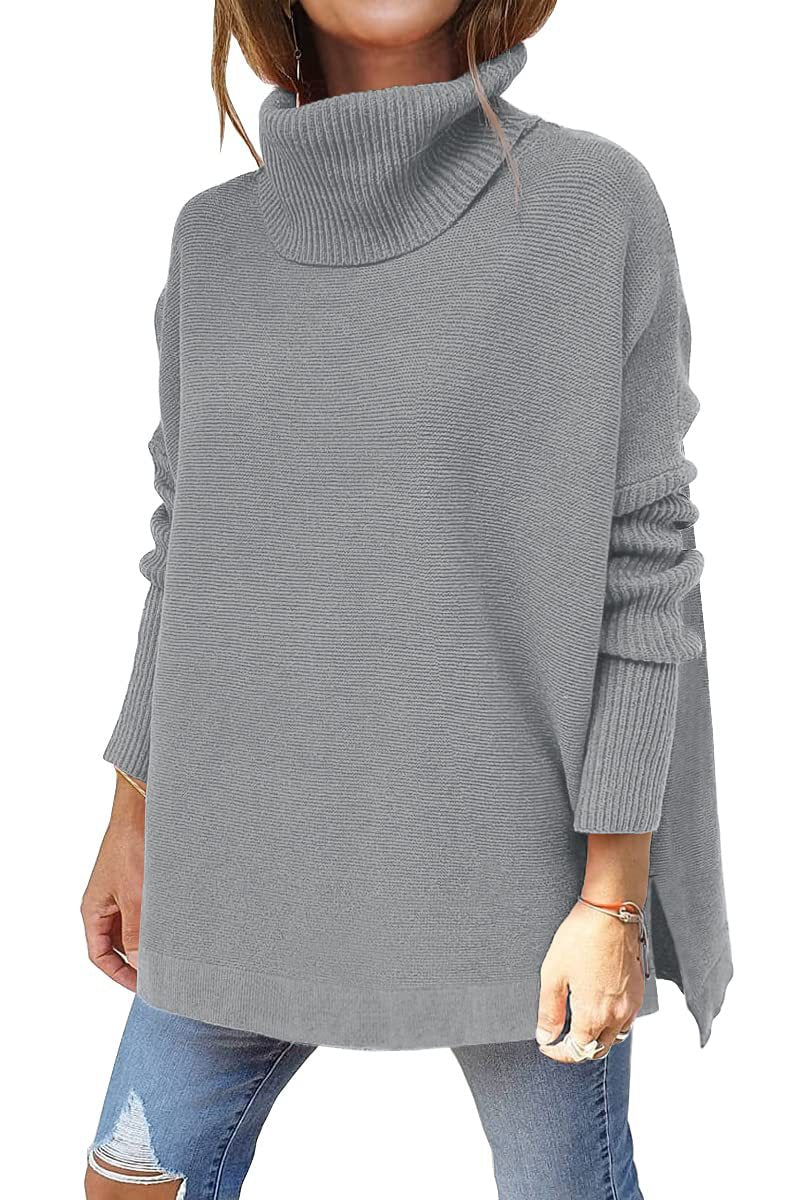 Gracie golf damski – ultramiękka dzianina oversize z wysokim kołnierzem i eleganckim stylem