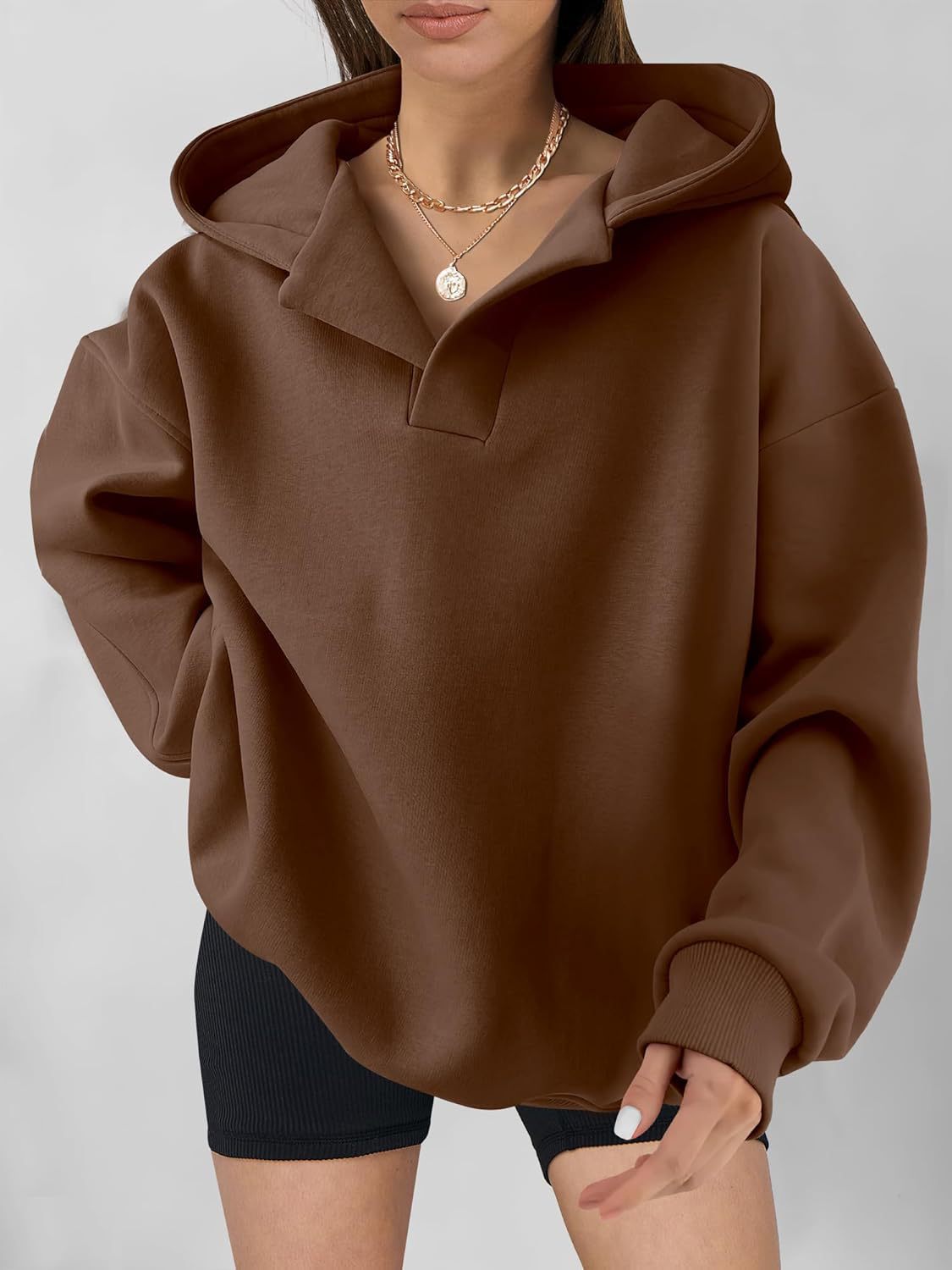 Nayeli Sweat Women – Loose Solid Comfortable Hoodie for a Casual Autumn/Winter Style