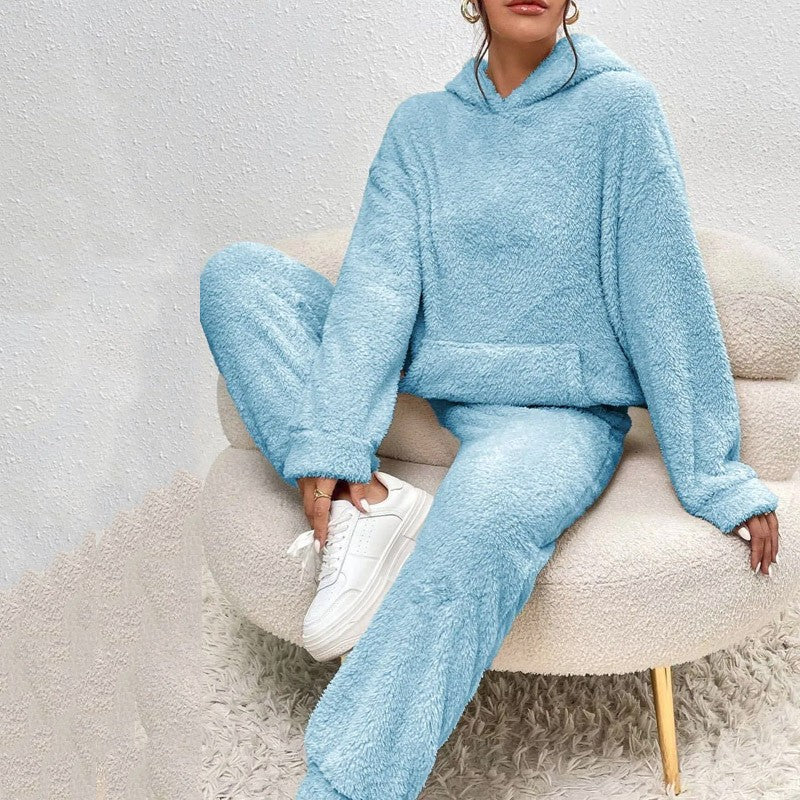 Lillie Women's Set – Soft Fleece Indoor Outfit with Hoodie & Comfortable Jogging Pants