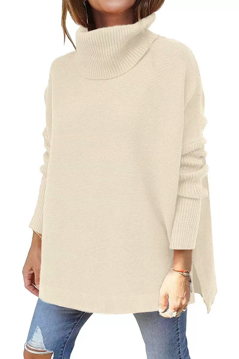 Gracie golf damski – ultramiękka dzianina oversize z wysokim kołnierzem i eleganckim stylem