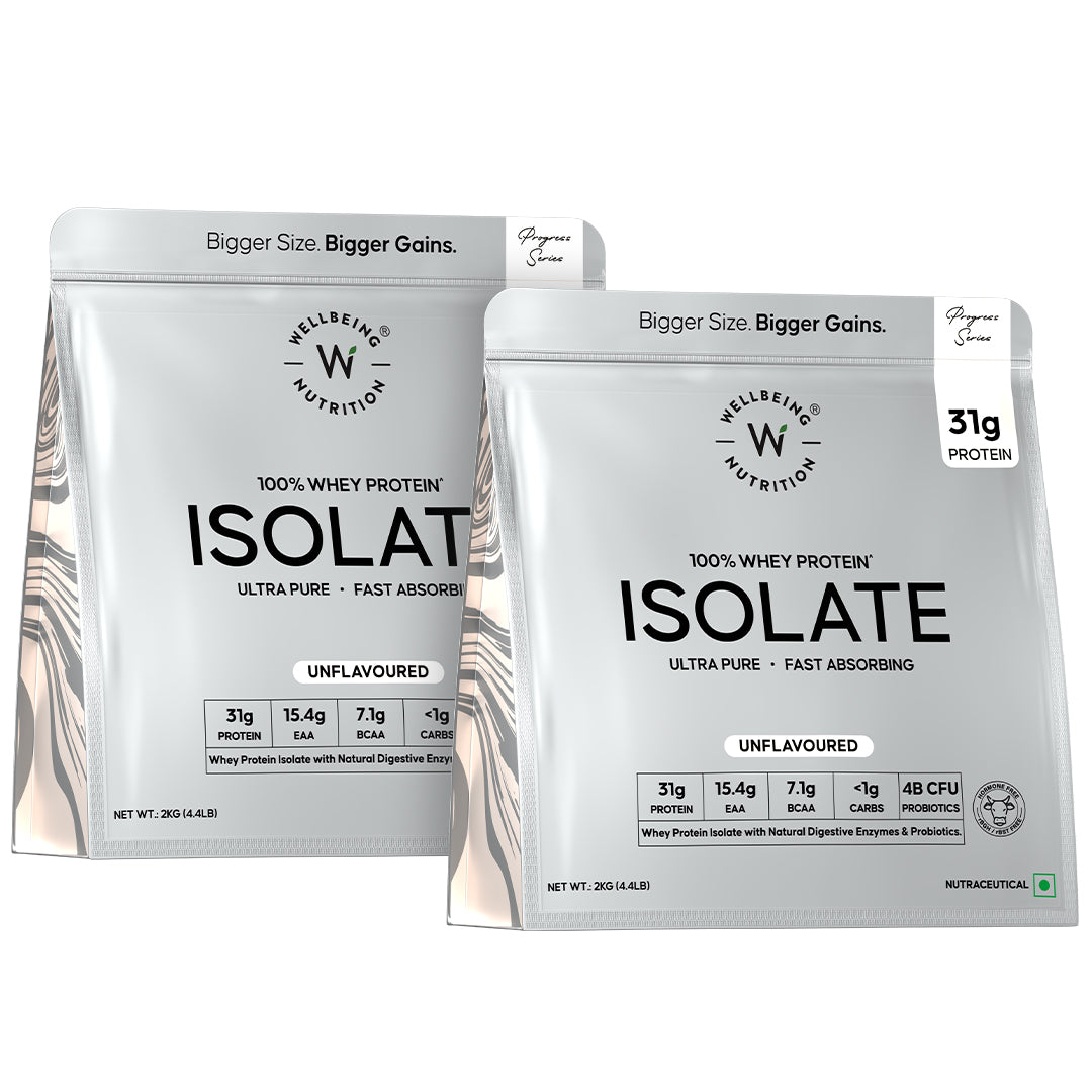 Whey Protein Isolate 2 Kg- Pack of 2