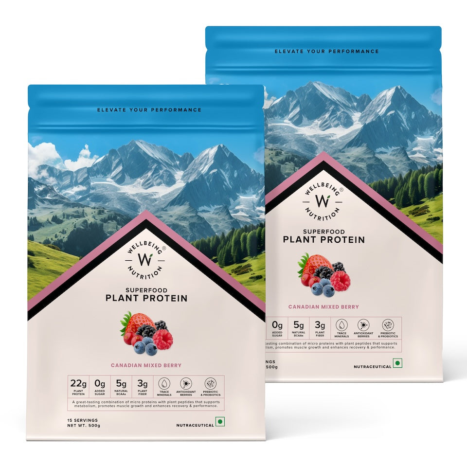 Vegan Plant Protein Superfood 500g - Canadian Mixed Berry pack of 2