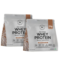 Whey Protein Isolate + Concentrate 24g | 1kg | 4B CFU Probiotics | Swiss Chocolate