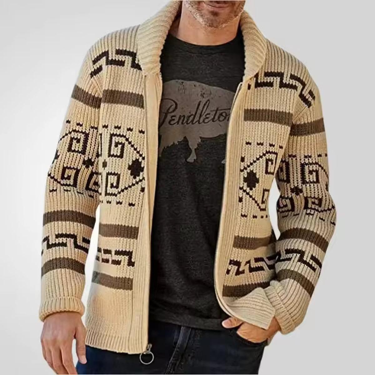 Ziam Herren-Strickweste mit Reißverschluss aus Wollmischung – warm, modern & alltagstauglich