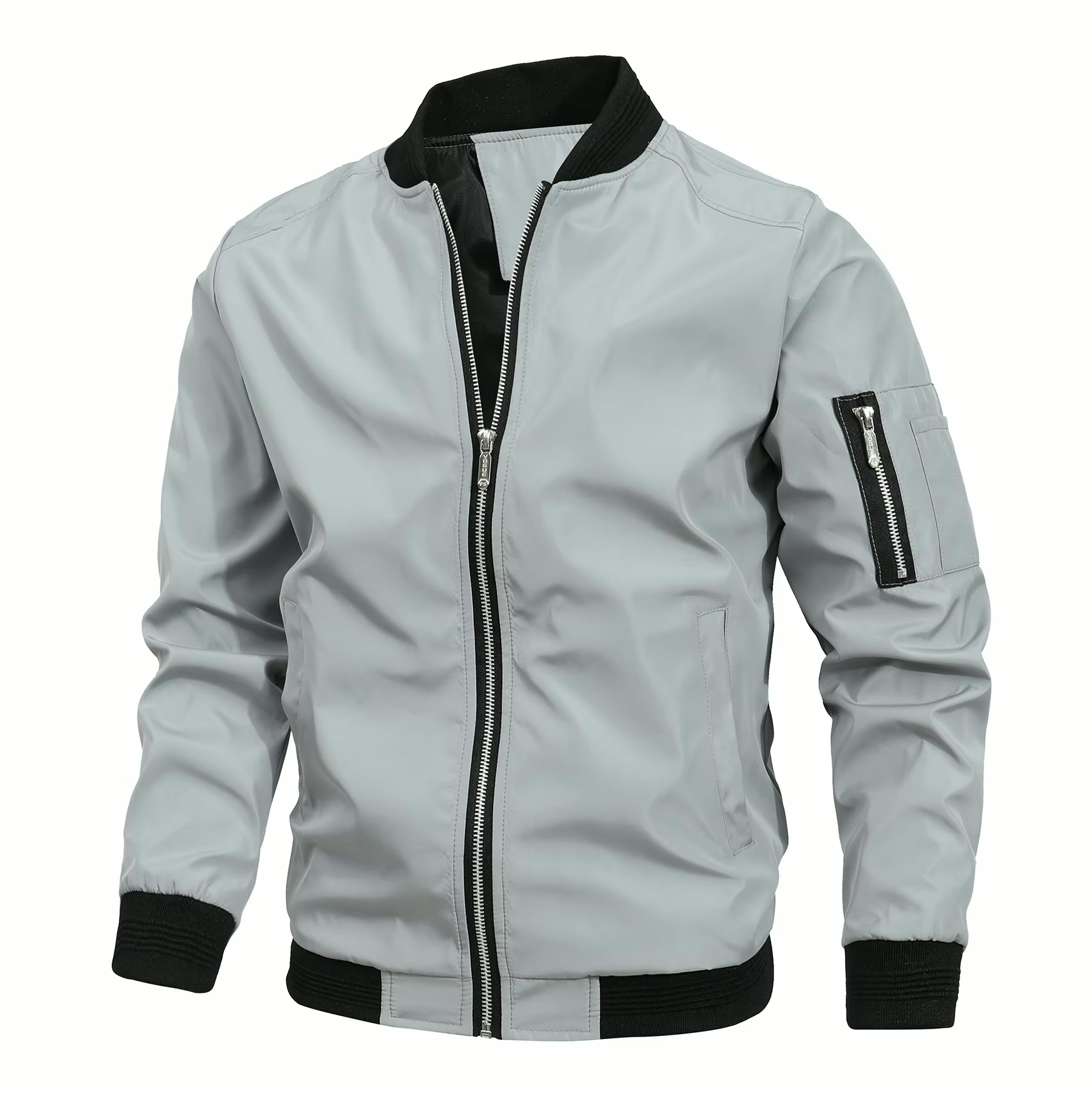 Zenio Bomber Homme Essensio – Veste Légère Déperlante avec Zip & Finitions Côtelées