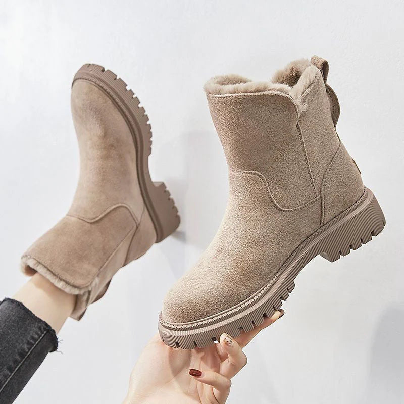 Hope Dames Winterlaarzen – Warme Laarzen van Zacht Suède met Comfortabele Voering & Antislipzool