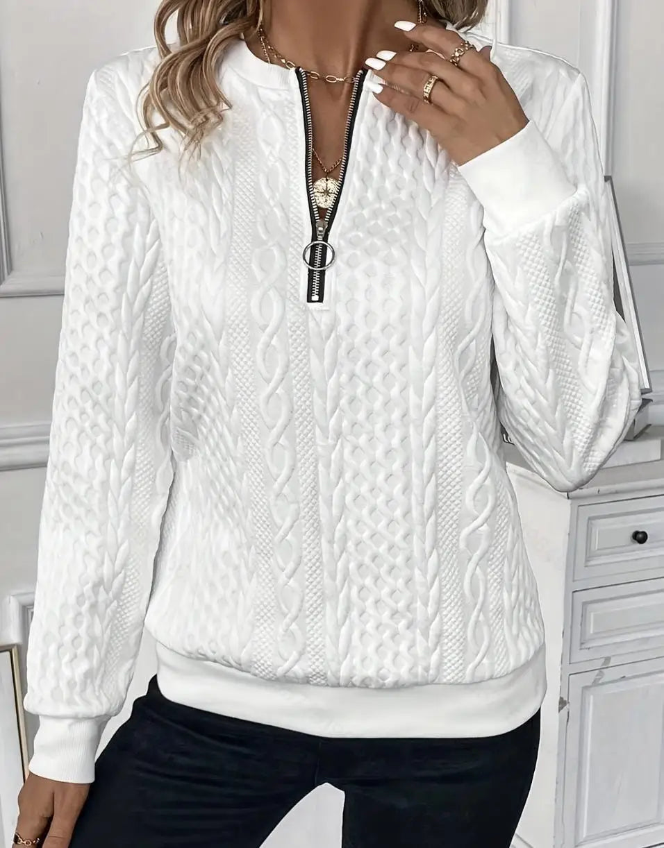 Margaux Felpa Donna Inverno – Maglione Con Cerniera Confortevole in Maglia con Design Elegante