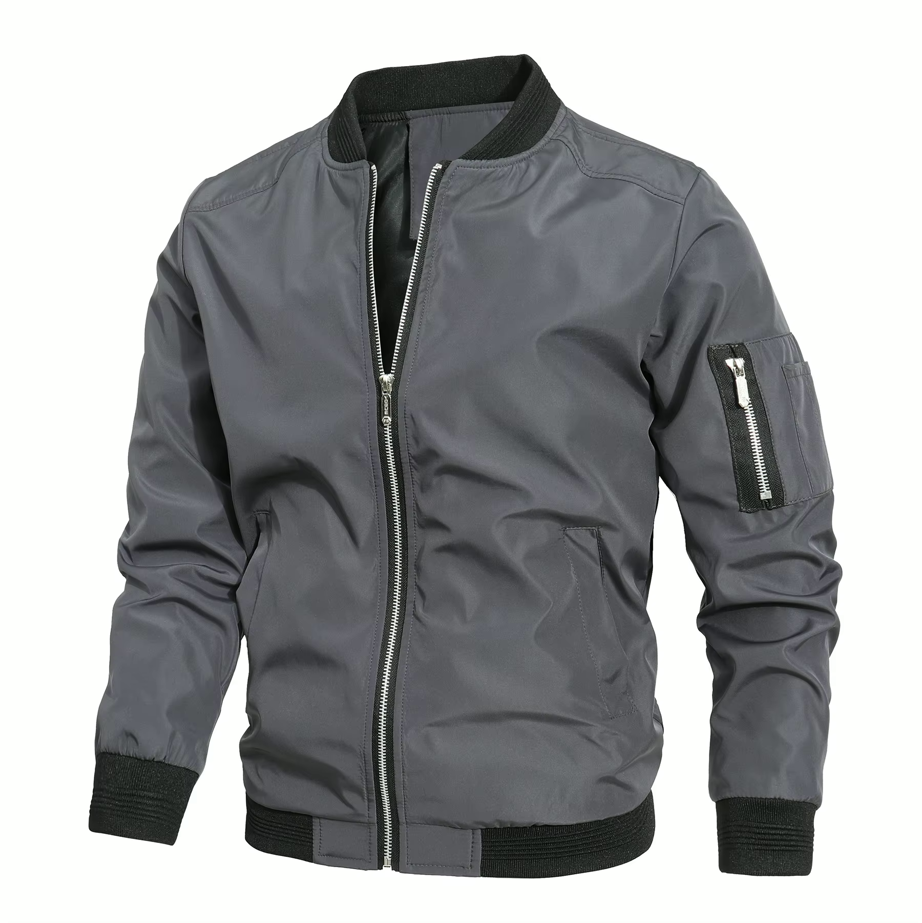 Zenio Bomber Homme Essensio – Veste Légère Déperlante avec Zip & Finitions Côtelées