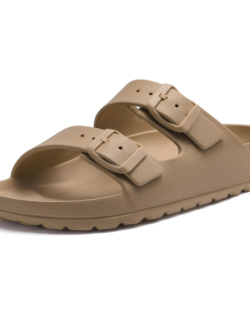Nayra Women's Sandals – Ultra-Light EVA Slides with Double Buckle & Arch Support