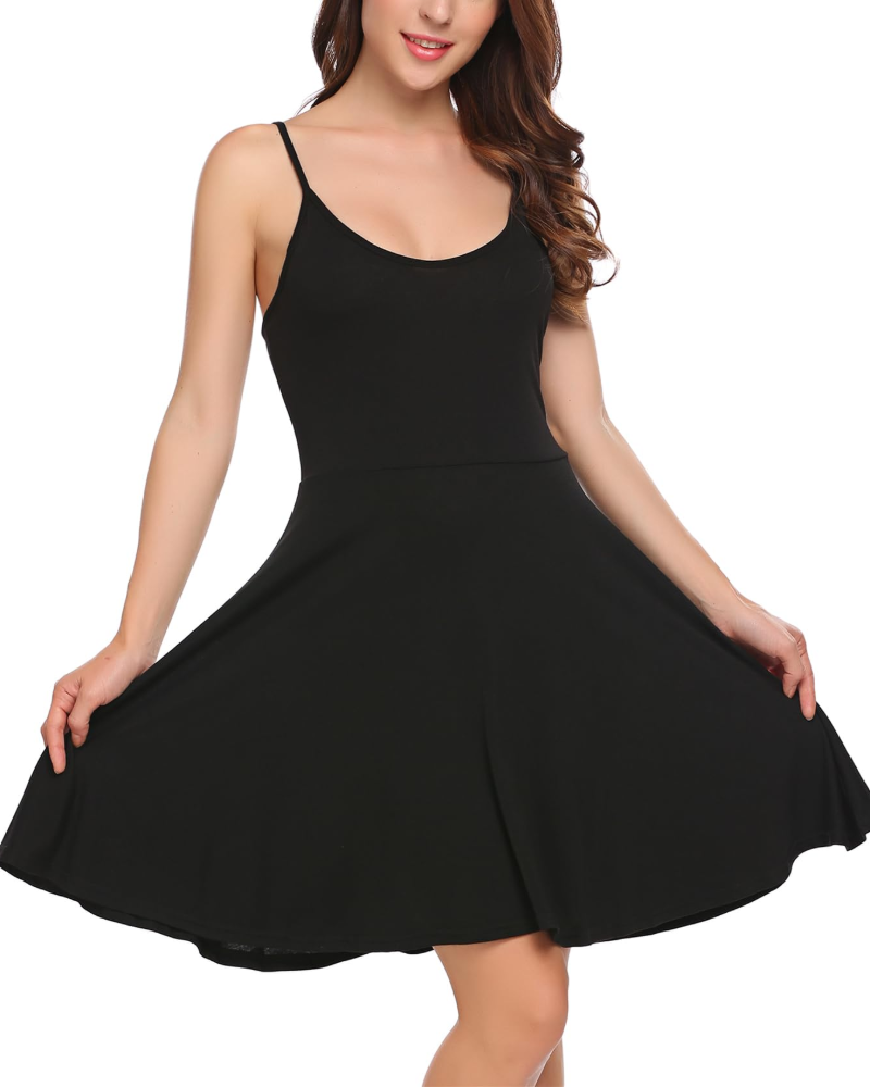 Vestido Verity Robe Fleurie para Mulher – Vestido de Verão com Decote em V, Alças Ajustáveis e Corte Evasé