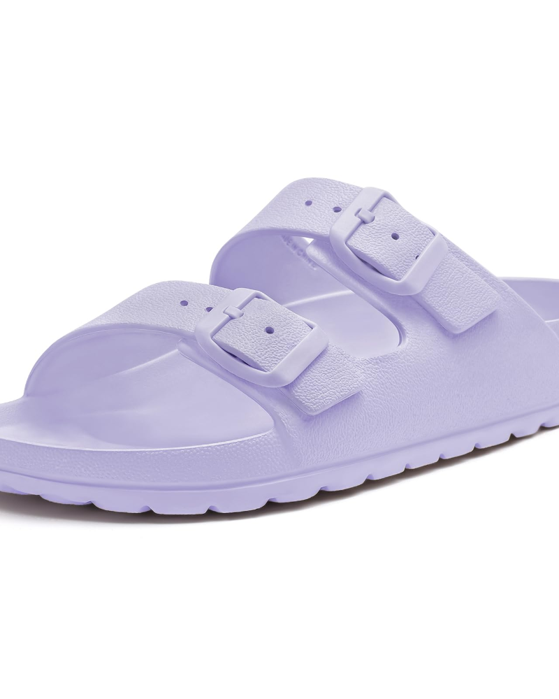 Nayra Women's Sandals – Ultra-Light EVA Slides with Double Buckle & Arch Support