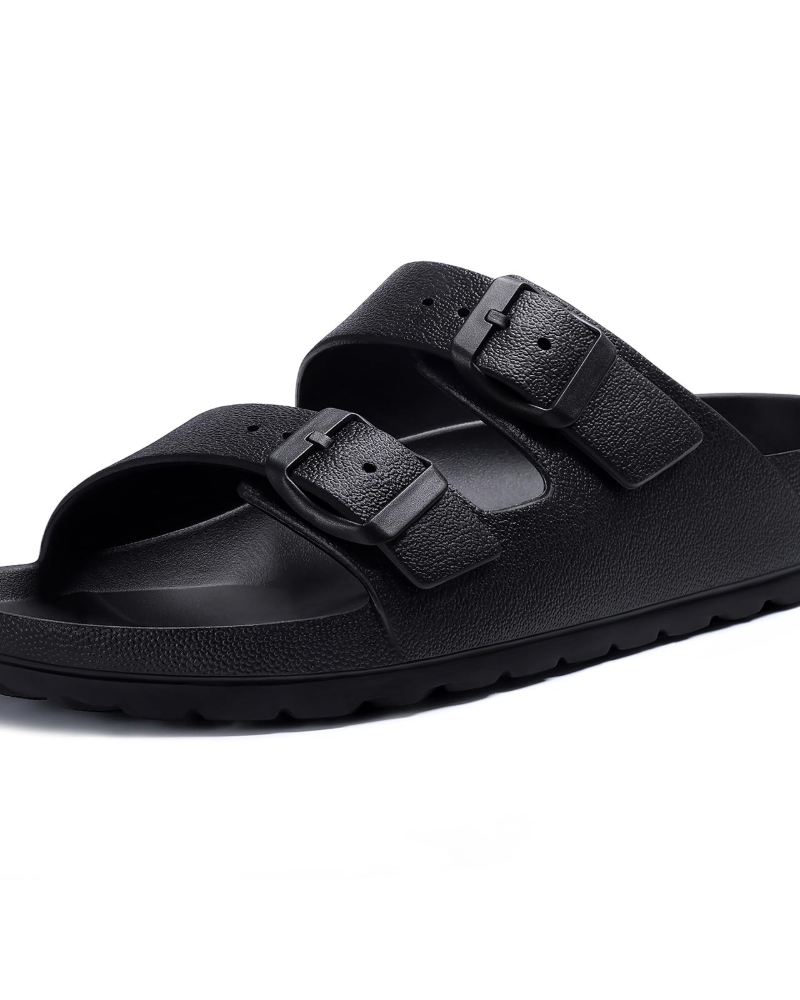 Nayra Women's Sandals – Ultra-Light EVA Slides with Double Buckle & Arch Support