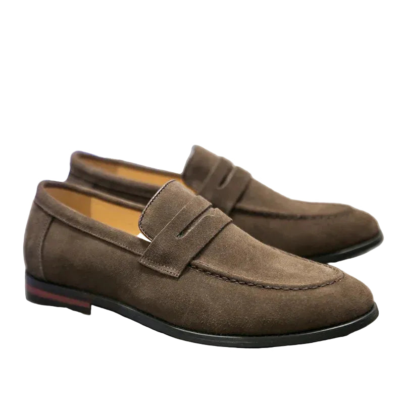 Darren Mokkasiner i ruskind til mænd – elegante loafers uden snørebånd med komfortabel sål