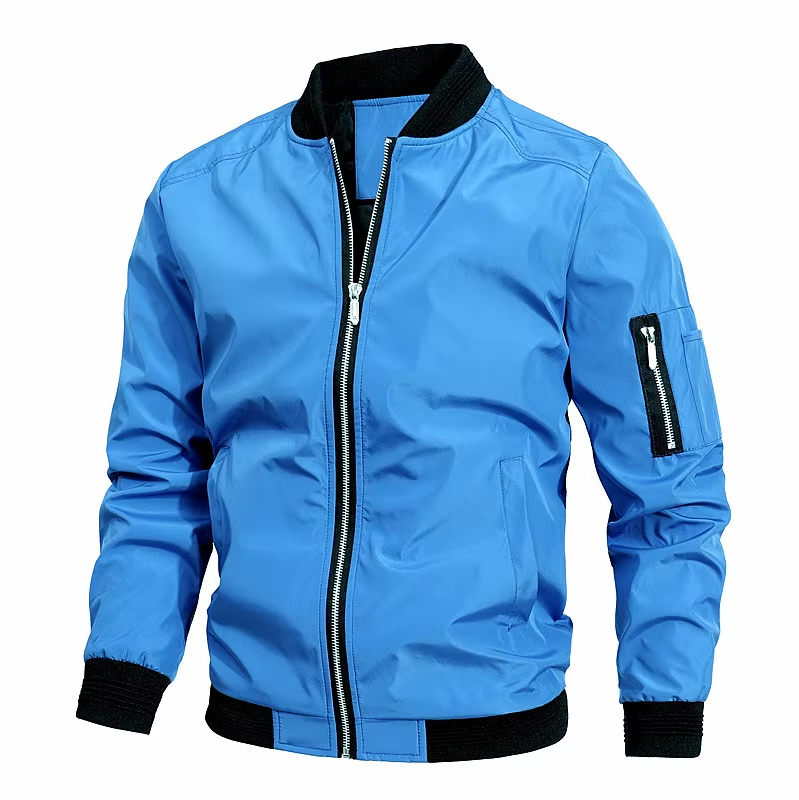 Zenio Bomber Homme Essensio – Veste Légère Déperlante avec Zip & Finitions Côtelées