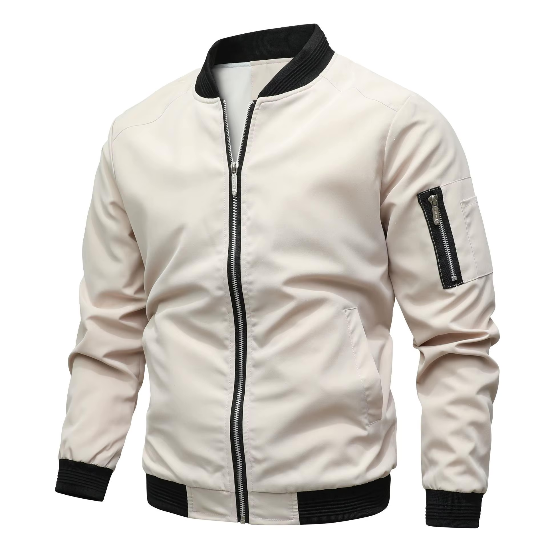 Zenio Bomber Homme Essensio – Veste Légère Déperlante avec Zip & Finitions Côtelées