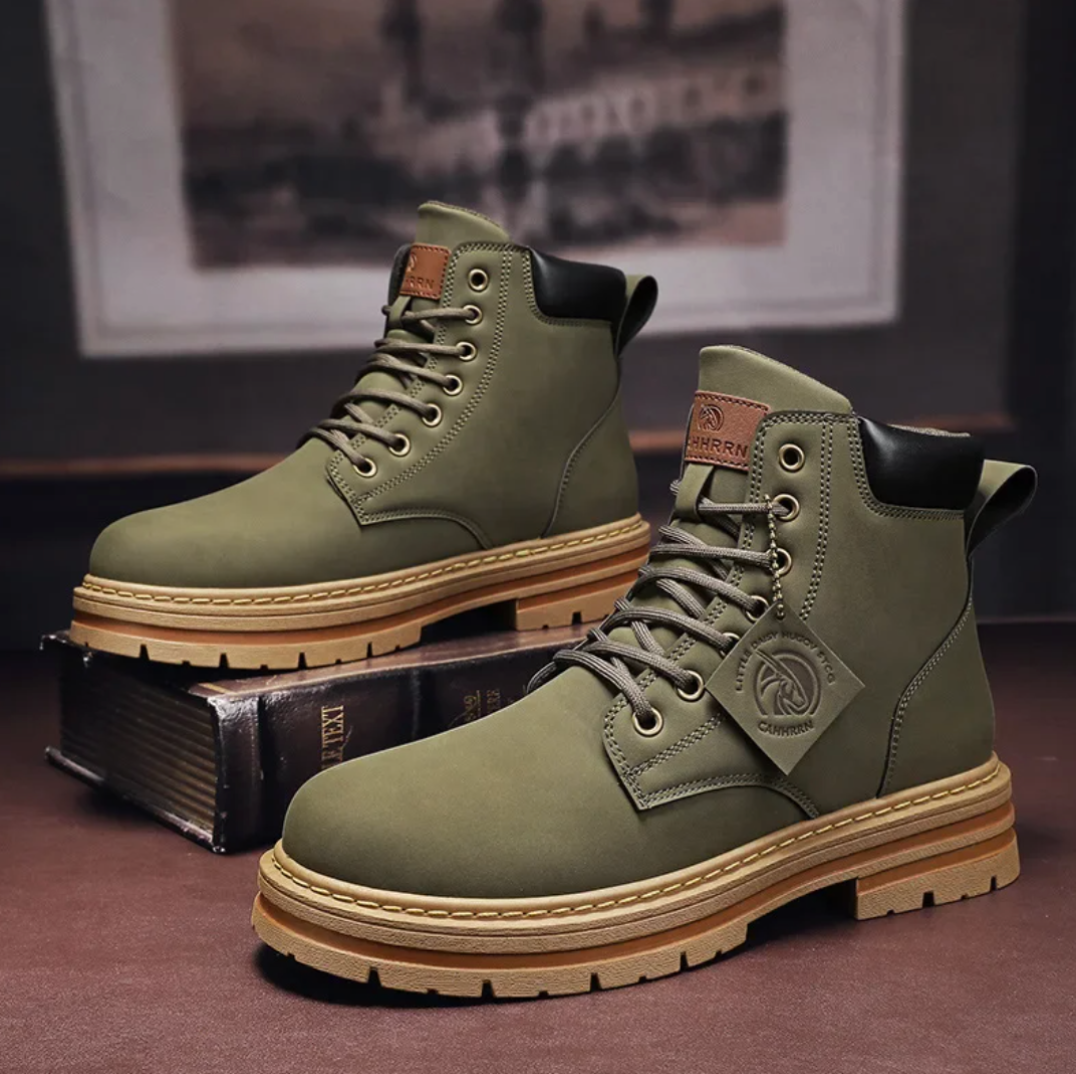 Elmo Herren Schnürstiefel – Robuste Lederschuhe mit Rutschfester Sohle & Premium Komfort