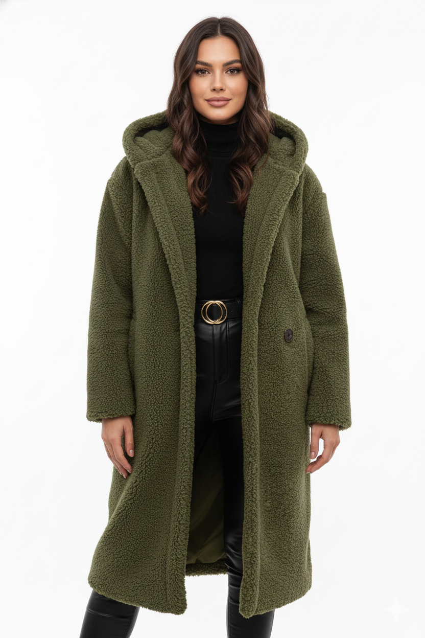 Nelia Teddy Frakke til Kvinder – Blød & Varm Oversize Vest til Elegante Vinterlooks