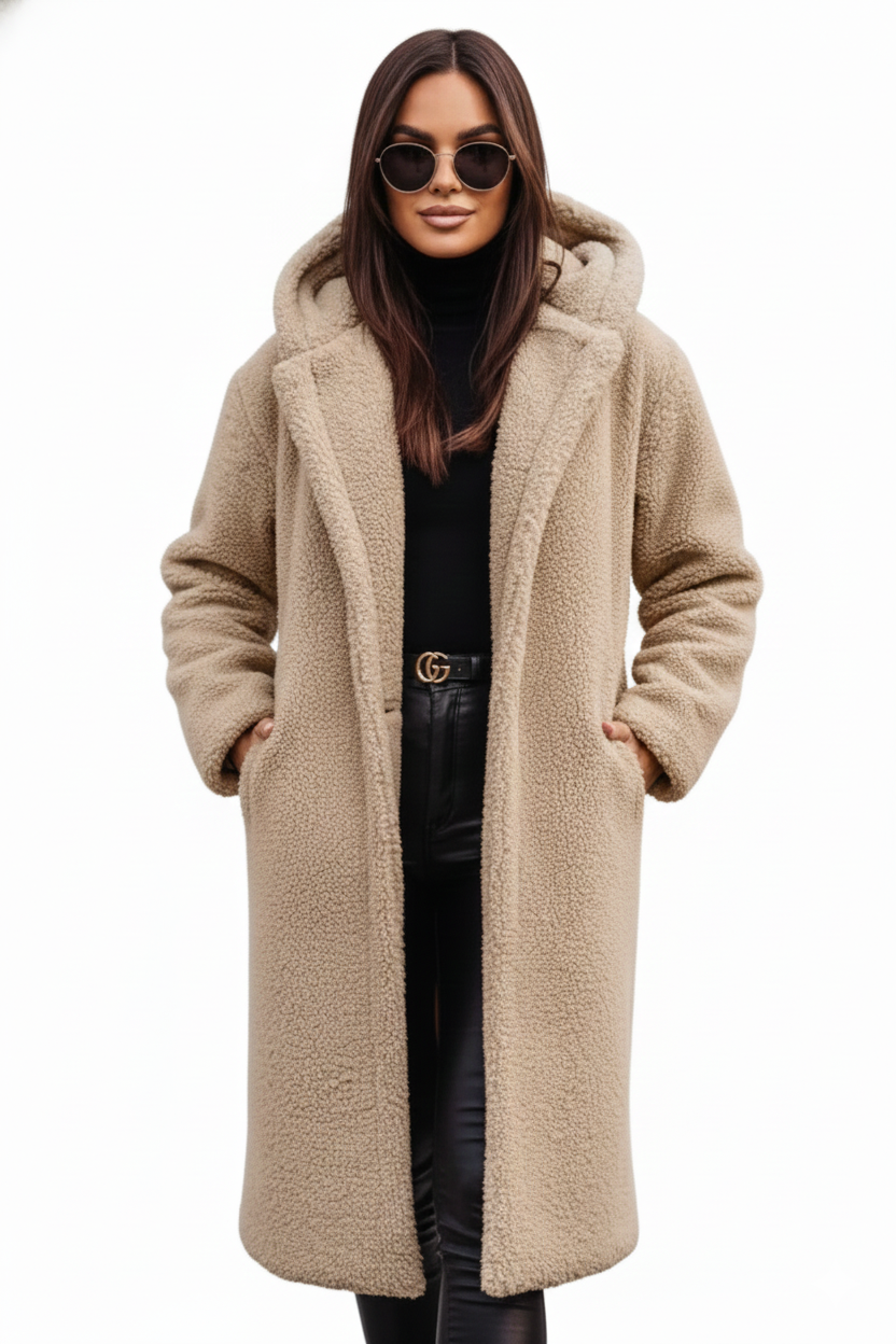 Nelia Teddy Frakke til Kvinder – Blød & Varm Oversize Vest til Elegante Vinterlooks