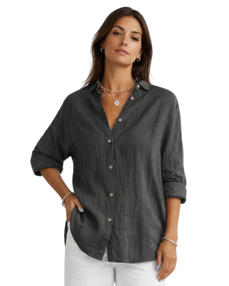 Christina Chemisier Femme Coton – Coupe Ajustée Élégante & Tissu Respirant Premium