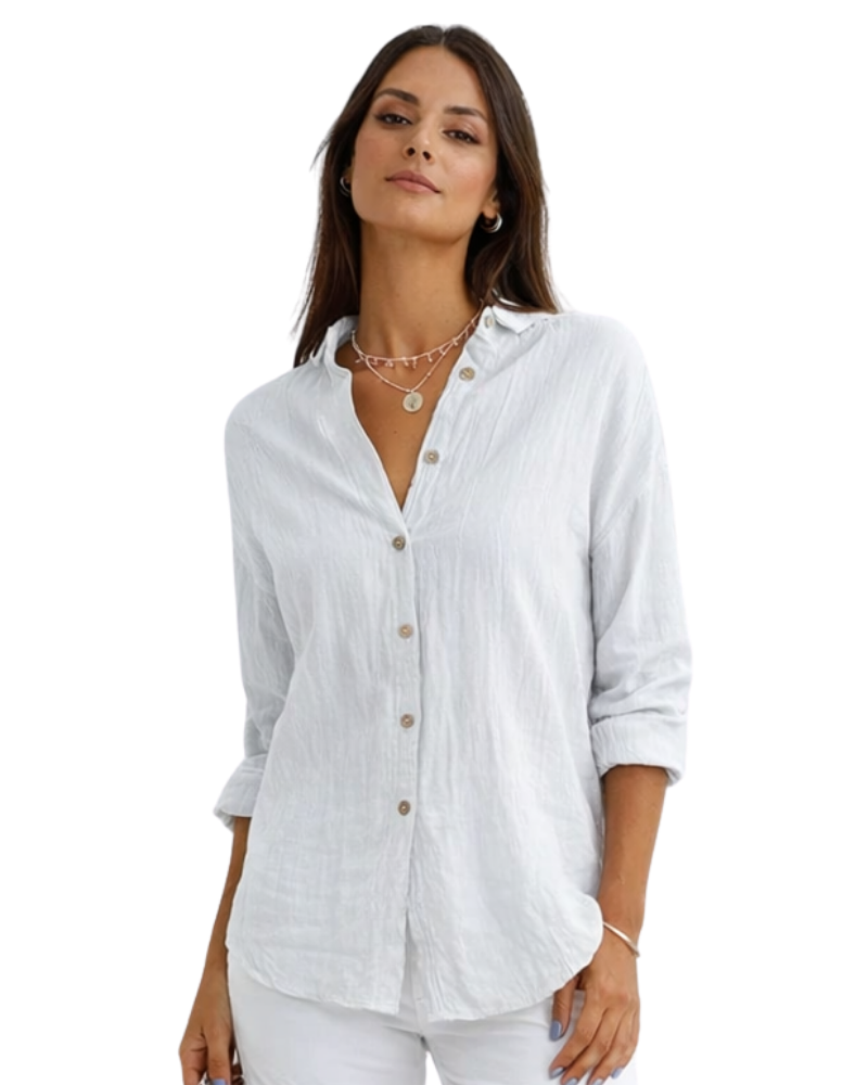 Christina Chemisier Femme Coton – Coupe Ajustée Élégante & Tissu Respirant Premium