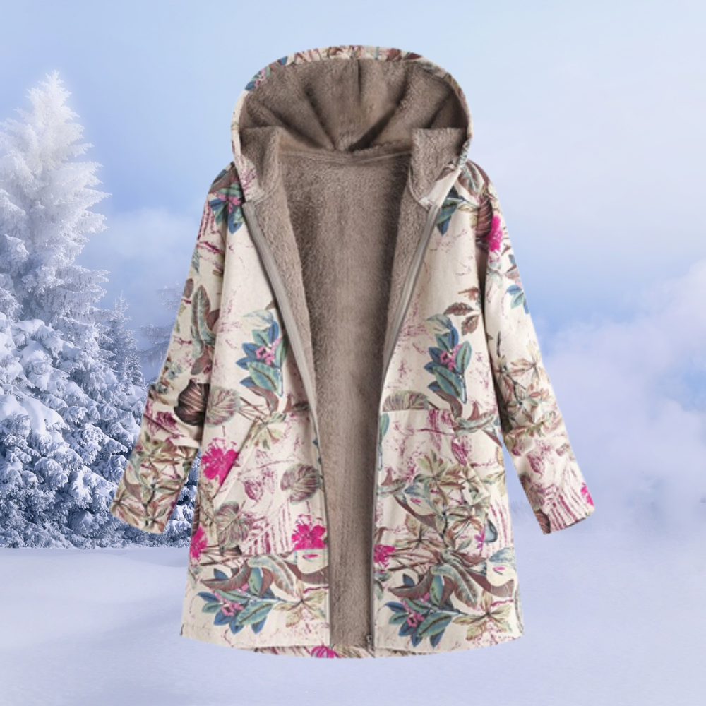 Cleo Damen-Jacke – Kuschelige Kapuzenjacke, bequem & modern für den Winter